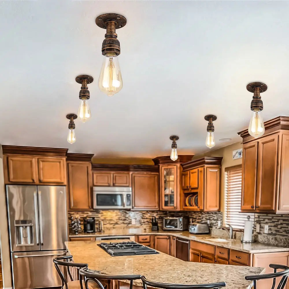 Afralia™ Industrial Water Pipe Wall Sconce for Restaurant Cafe Bar Kitchen