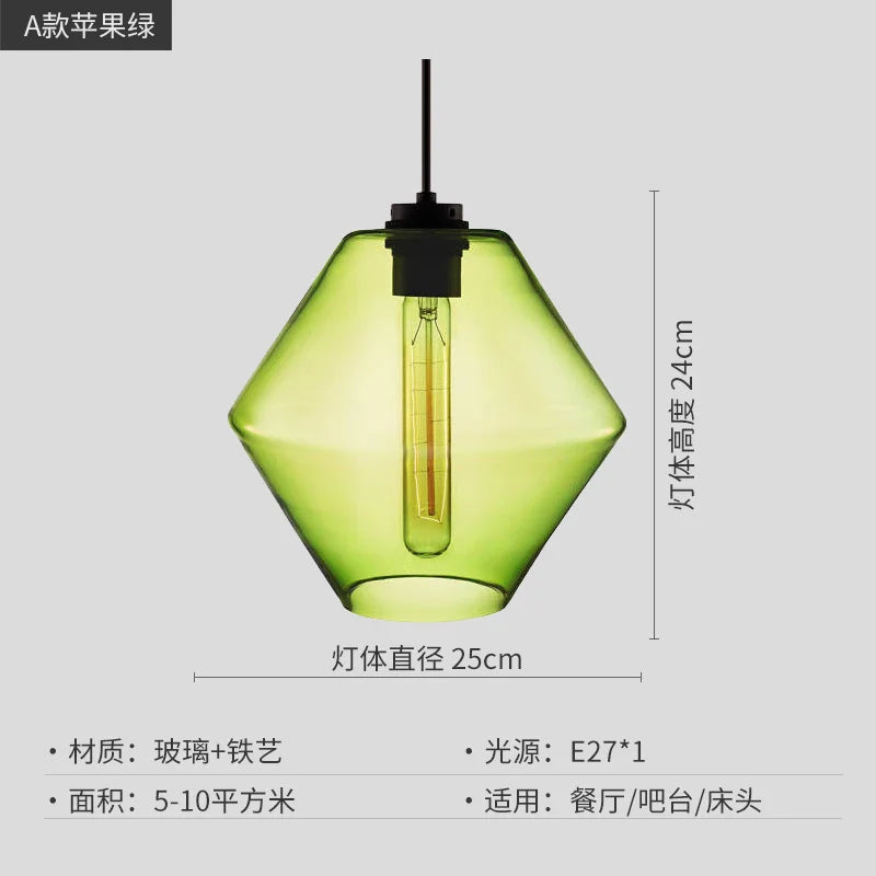 Afralia™ Geometric Glass Pendant Light Collection: Modern Crystalline Pendant Series