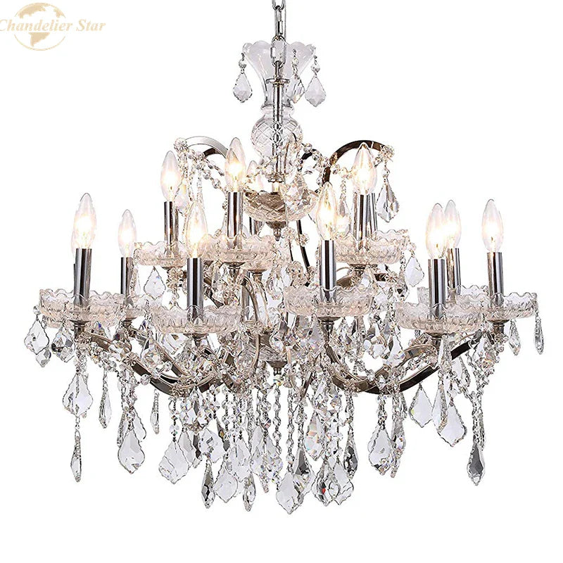 Afralia™ Rococo Crystal Chandelier LED Candle Vintage Luxury Lighting