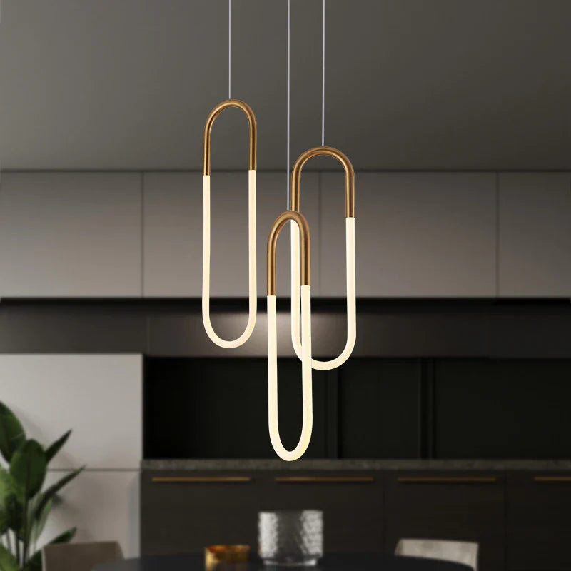 Afralia™ Gold Pendant Lights Energy Saving for Living Room Hanglamp