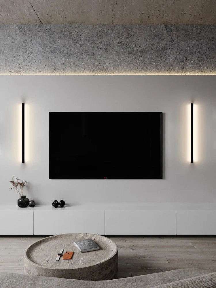 Afralia™ Elegant Black LED Wall Lamp for Bedroom, Living Room, Aisle, Sofa, & Ceiling