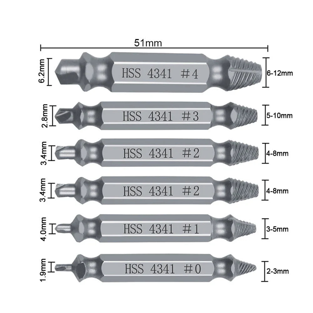 Afralia™ Screw Extractor Set - Broken Bolt Remover Tool Kit