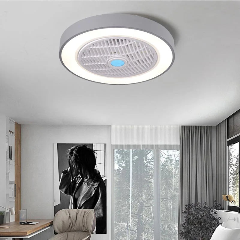 Afralia™ Macaron Ceiling Fan Light for Bedroom, Living Room & Dining - Nordic Style