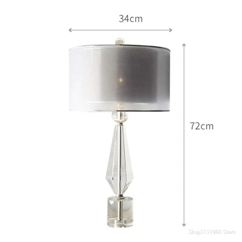 Afralia™ Crystal Table Lamp - Modern Luxe Art Deco Lighting for Living Room, Bedroom, Bedside