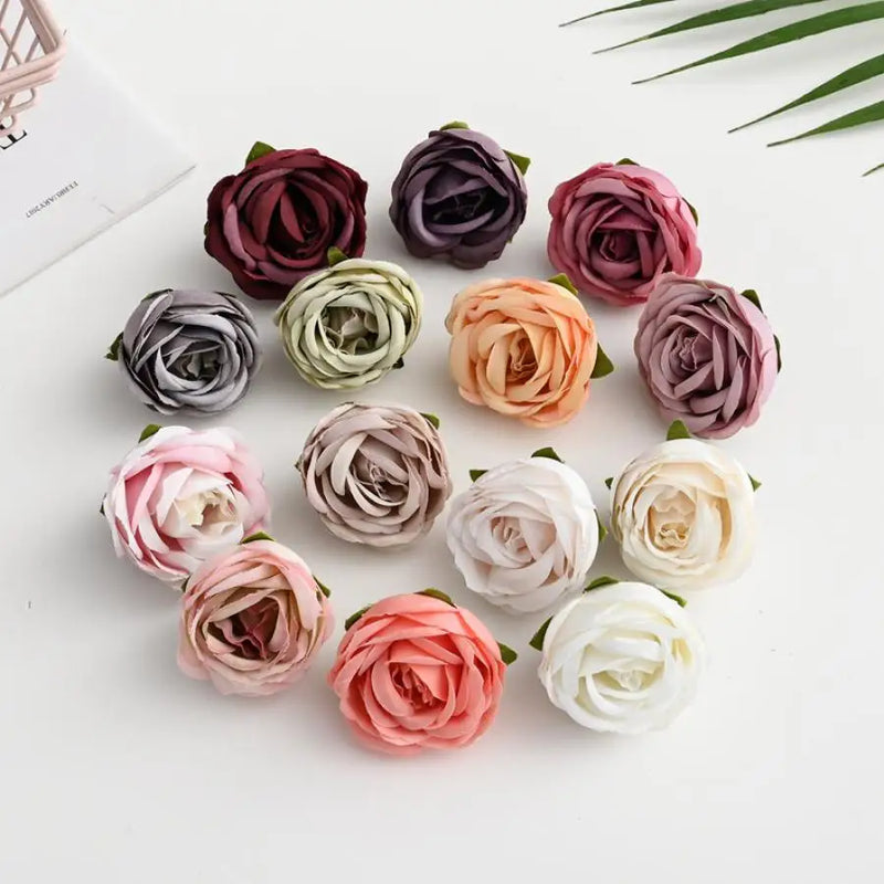 Afralia™ Silk Tea Rose Buds Head Wedding Home Decor DIY Gifts Bouquet