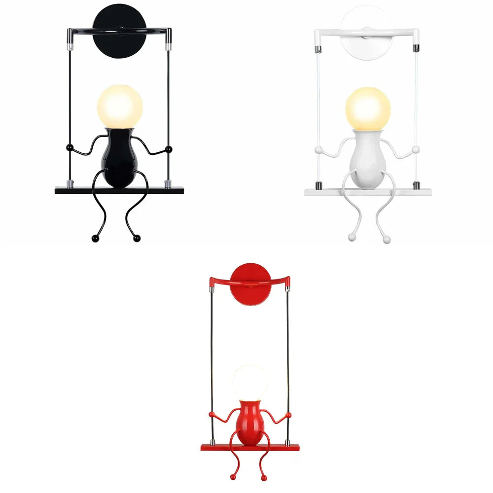 Afralia™ Creative LED Wall Light Indoor Wall Sconce Modern Art Decor Iron E27