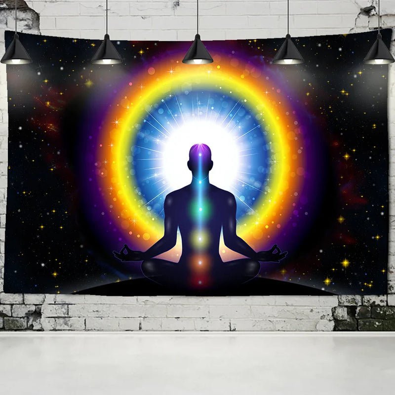 Afralia™ Hippie Psychedelic Sun Moon Tarot Mandala Wall Hanging Decor