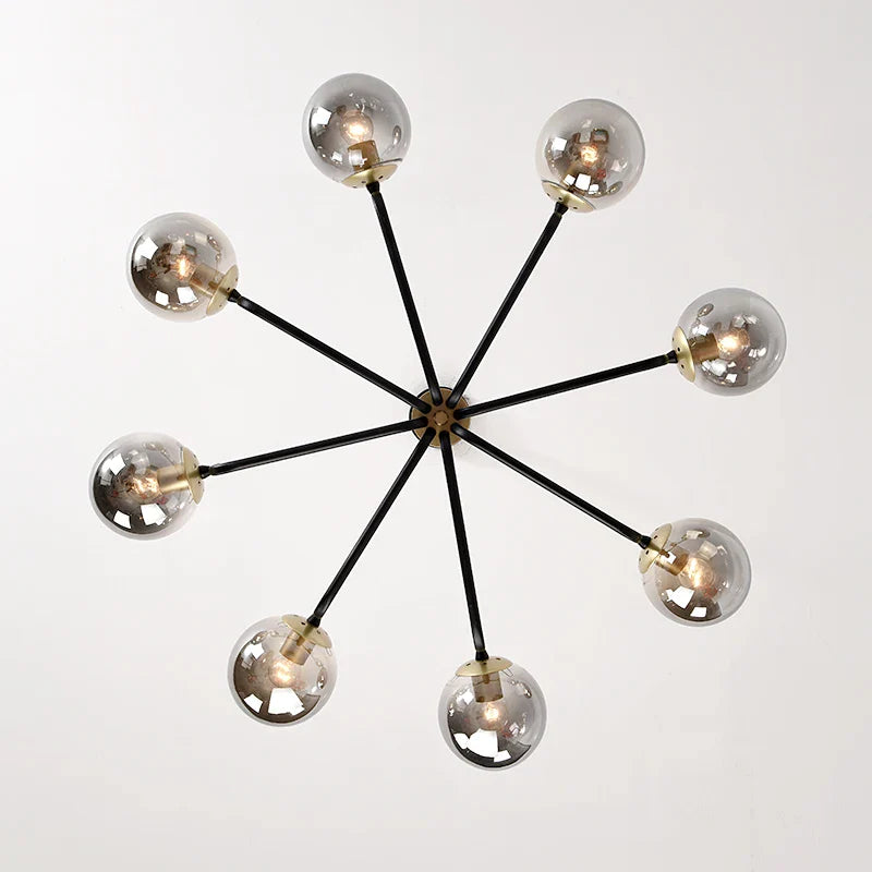 Afralia™ Nordic LED Bubble Chandelier with 6 Edison Lights