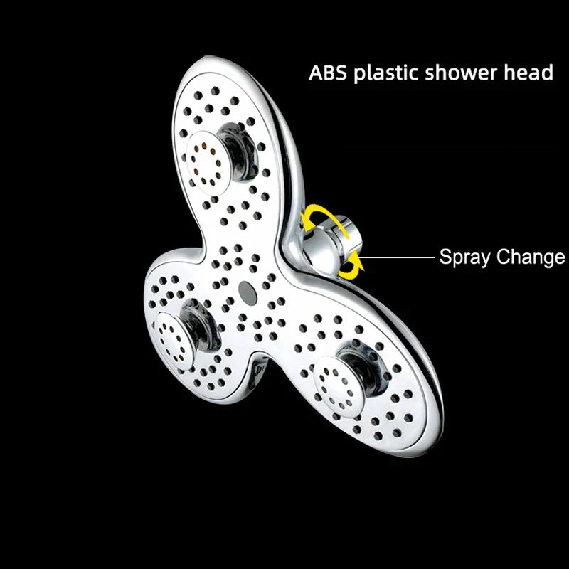 Afralia™ Petal Shape 3 Functions Top Shower Head for SPA Experience in Bathroom