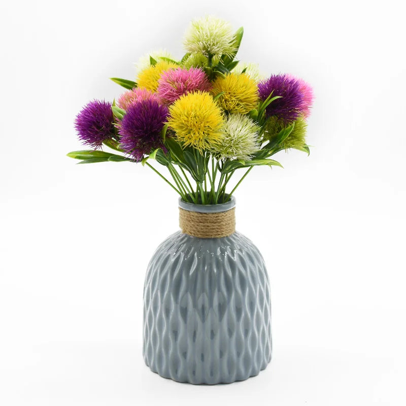 Afralia™ Plastic Dandelion Vase - Home Decor Wedding Flower Household Artificial Plant