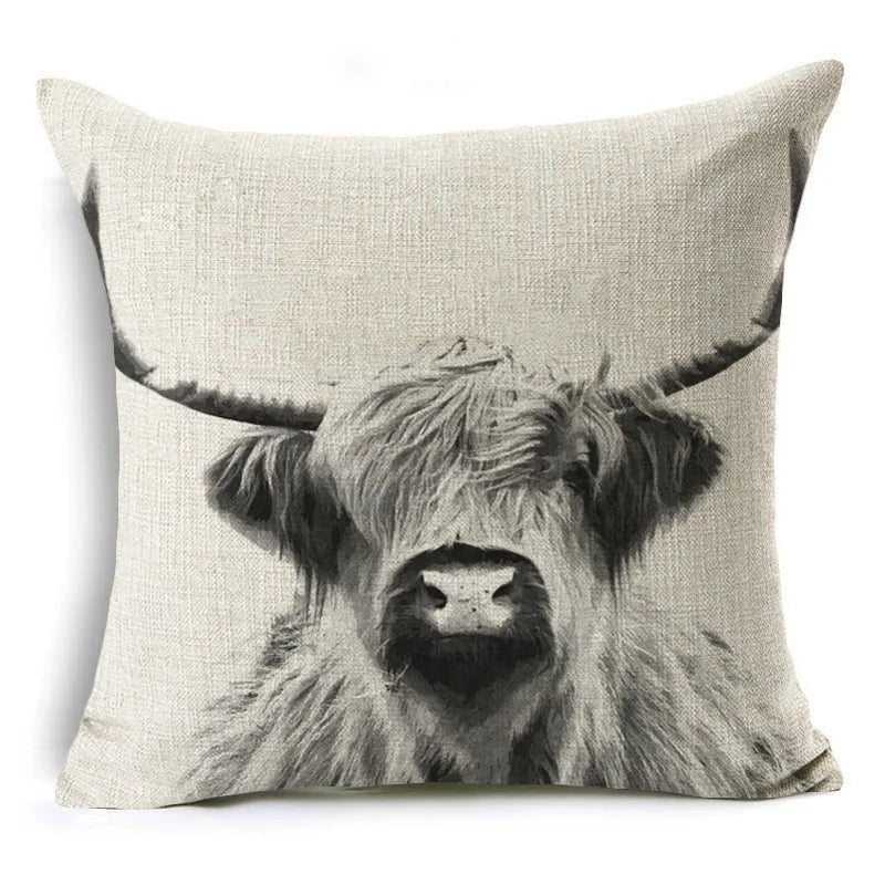 Afralia™ Mini French Bulldog Linen Pillowcase for Home Decor