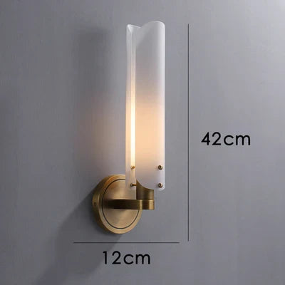 Art Deco Afralia™ LED Wall Sconce Copper Gold White Minimalistic Bedside Light
