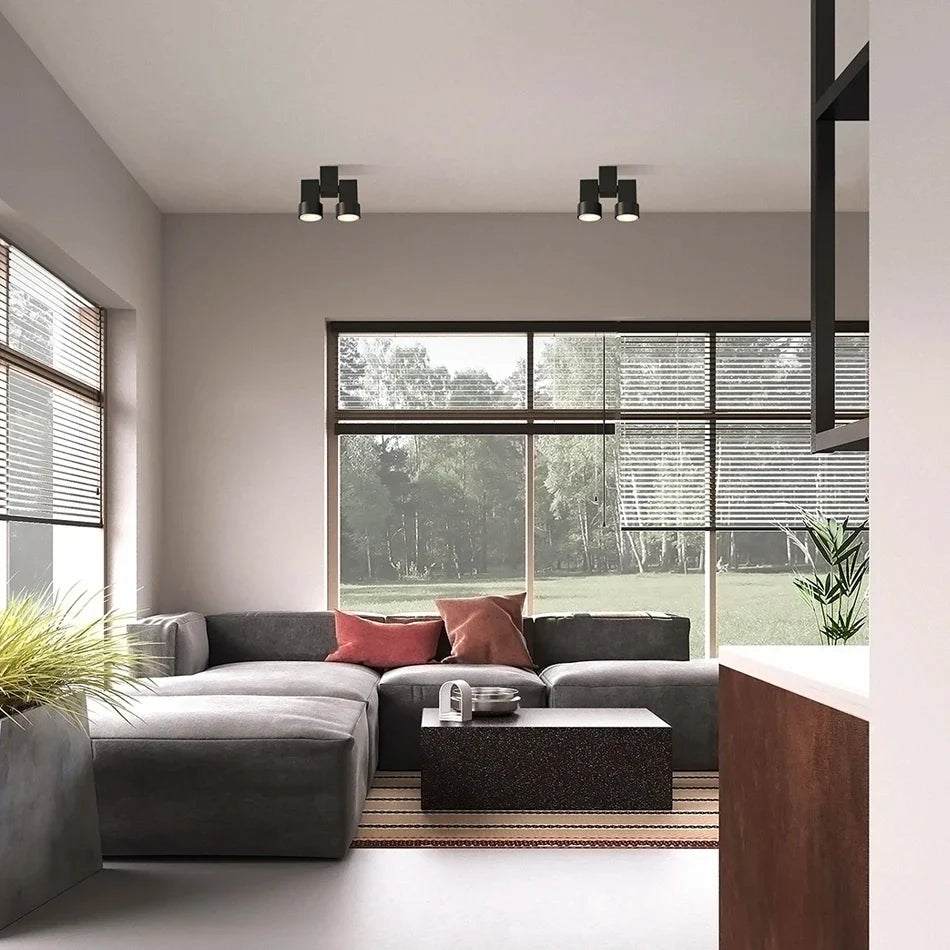 Afralia™ 180 Adjustable LED GU10 Downlight Surface Mount Spotlight