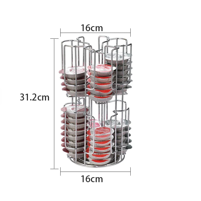 Afralia™ Coffee Capsules Organizer Stand for 64 Pods
