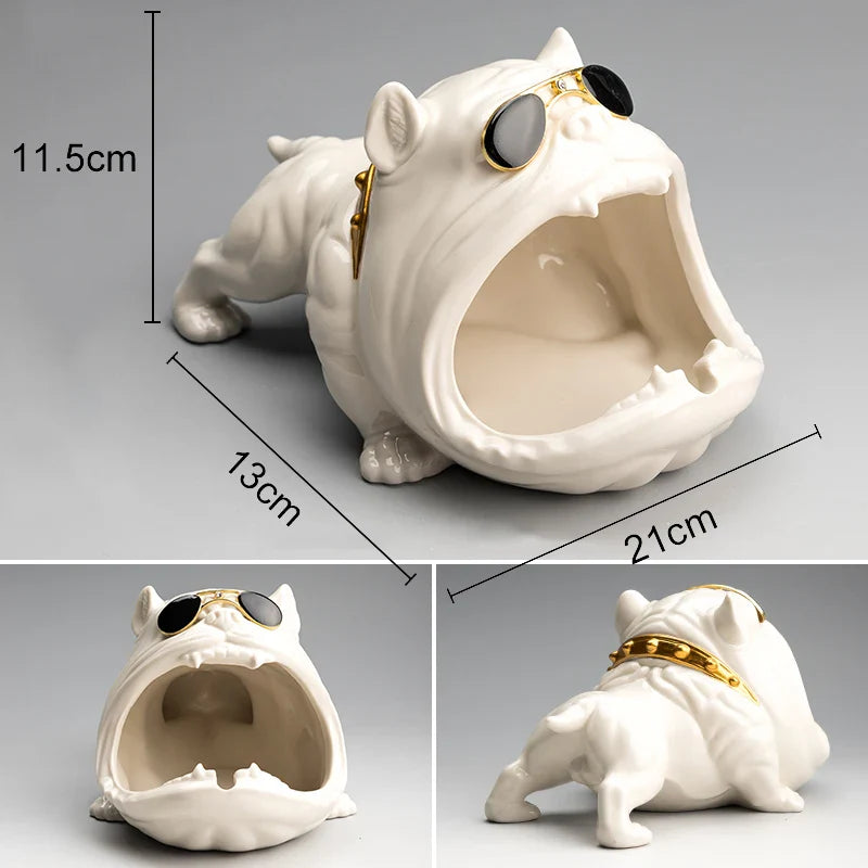 Afralia™ Cartoon Dog Ashtray | Creative Animal Resin Home Decor Gift