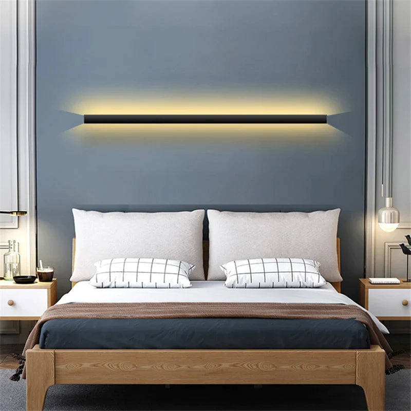 Afralia™ LED Corner Wall Lamps Minimalist Line 50/60/80/100cm for Hallway, Bedroom, Living Room