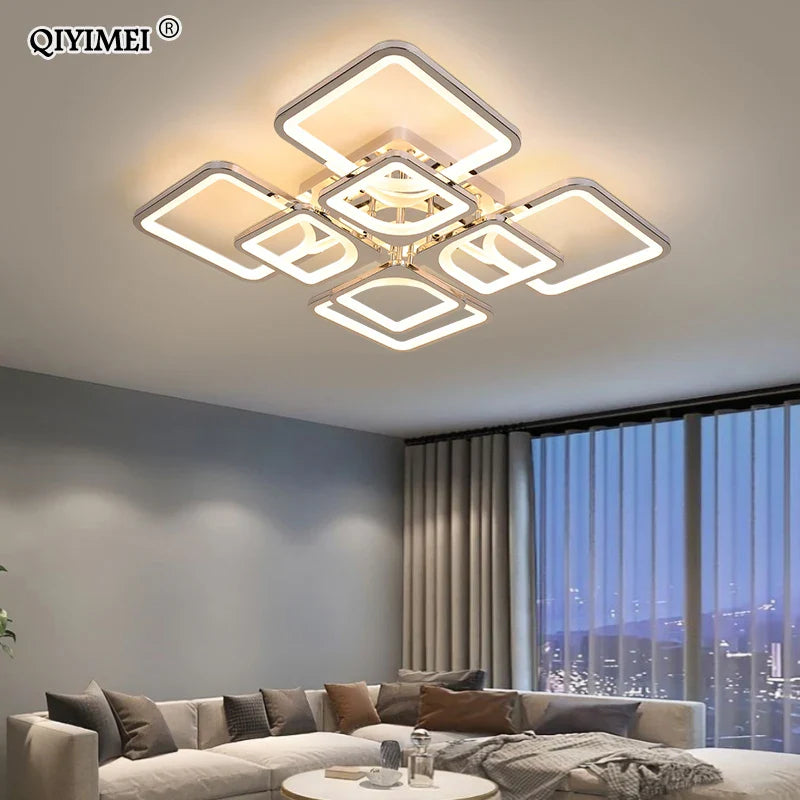 Afralia™ LED Chandelier: Remote Dimmable Indoor Lighting for Bedroom, Restaurant, Living Room