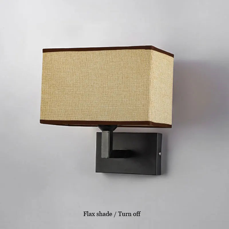 Afralia™ Hotel Fabric Wall Lamp: Nordic Modern Style, Chinese-Inspired. Bedroom, Staircase, and Bedside Lighting Solution.