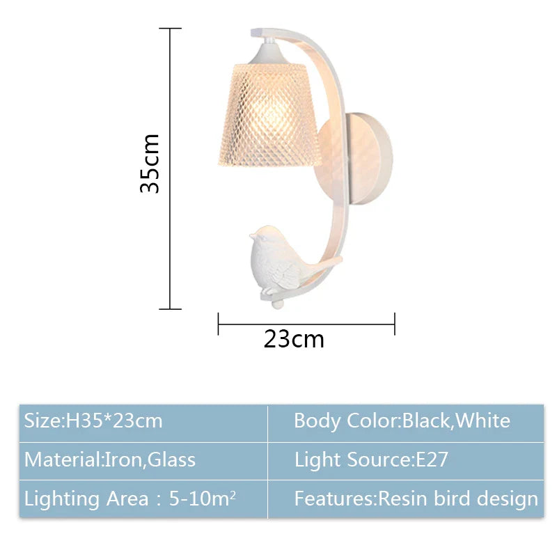 Afralia™ Nordic Bird Wall Lamp: Postmodern Indoor Lighting for Living Room, Bedroom, and Corridor