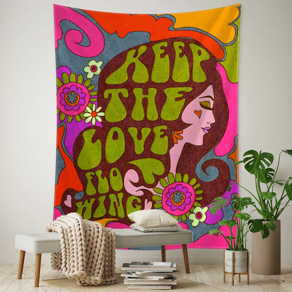 Rainbow Girl Tarot Card Tapestry Wall Hanging Room Decor Afralia™