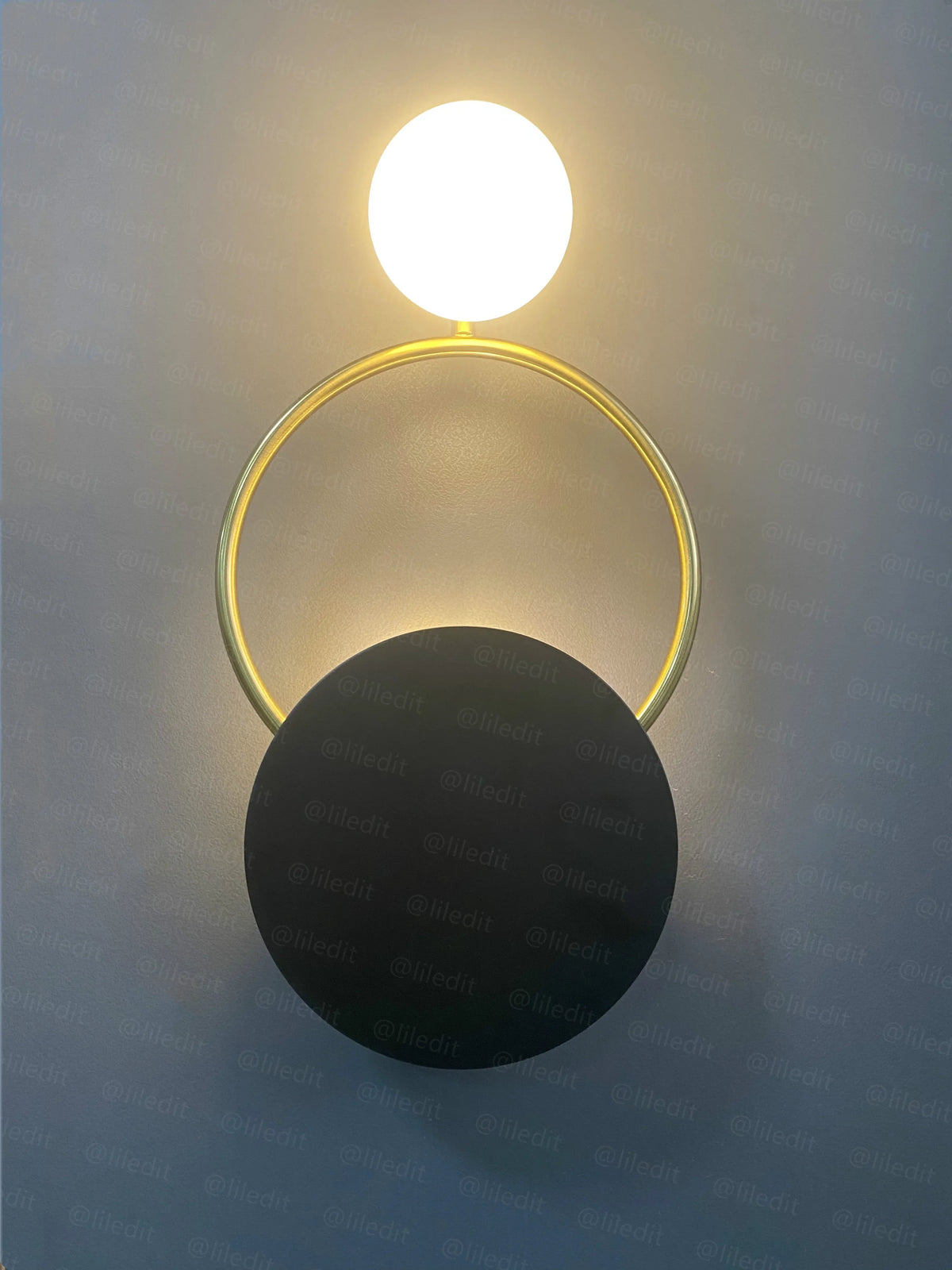 Afralia™ Golden Ring Wall Sconce: Nordic Bedroom Lighting Fixture for Modern Living Room Decor