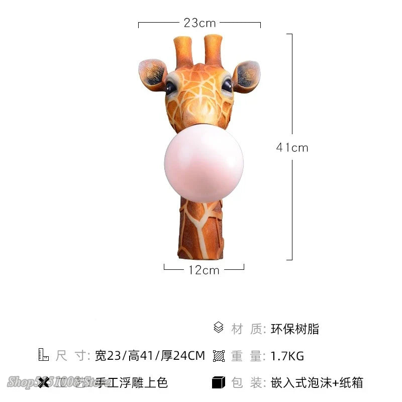 Afralia™ LED Giraffe Wall Lamp: Modern European Cartoon Design for Home Living Room Bedroom