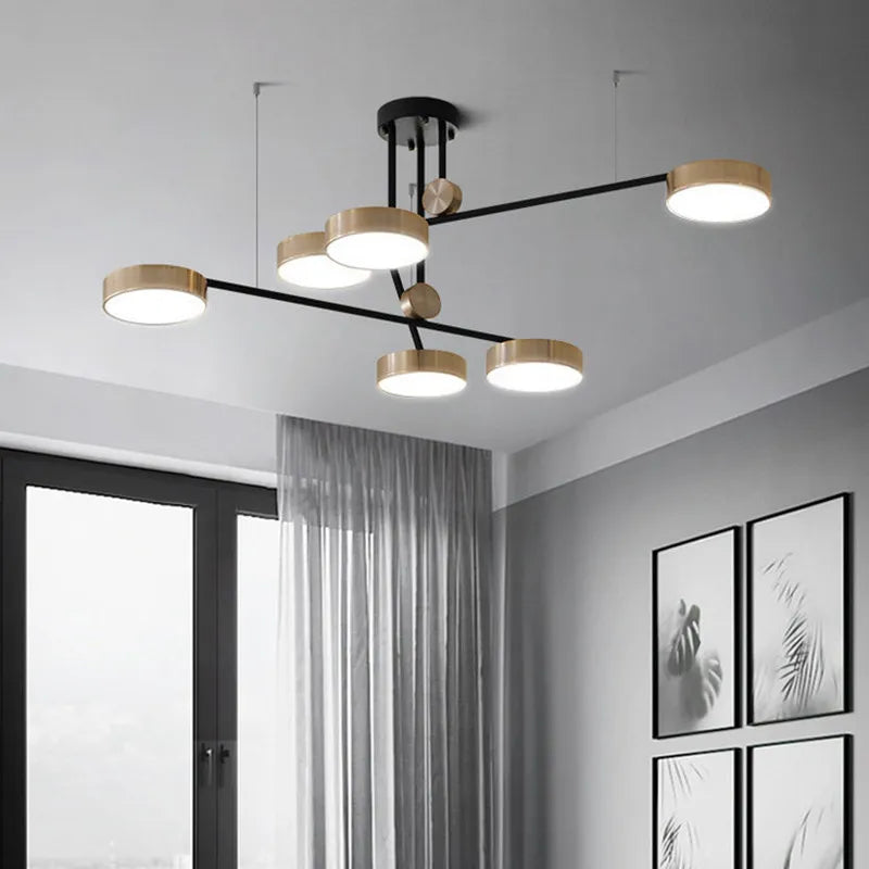 Afralia™ Geometric LED Chandelier for Contemporary Living & Dining Room Decor