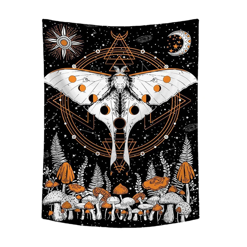 Afralia™ Moon Phase Celestial Star Tapestry for Room Decor