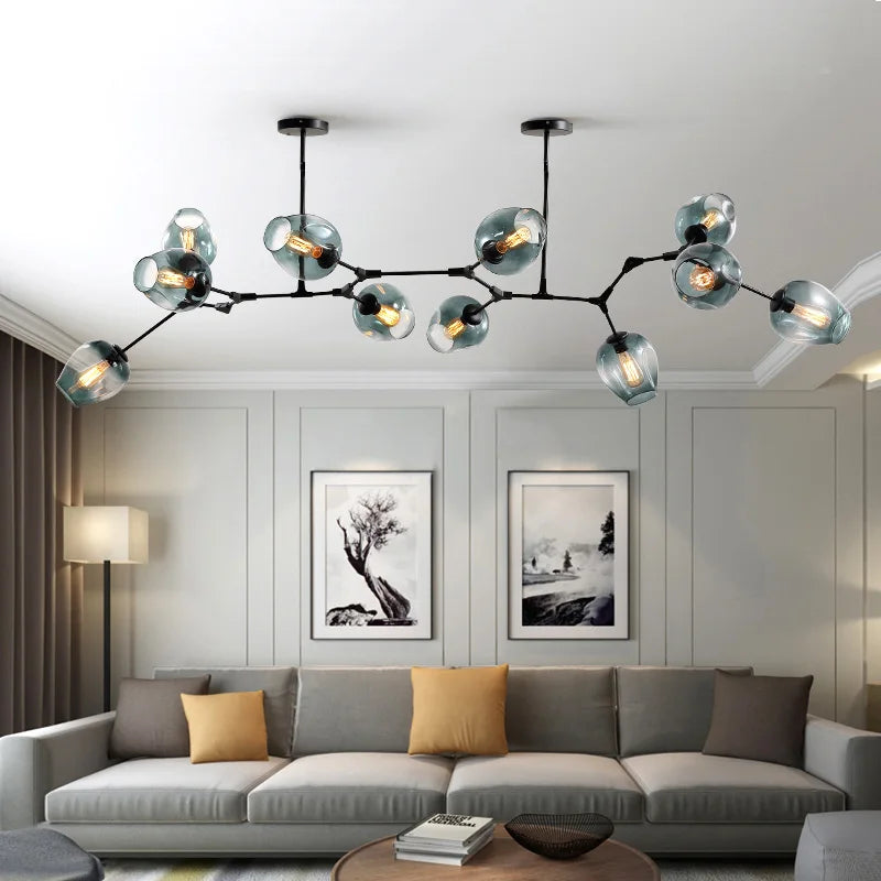 Afralia™ Modern Art Nordic Chandelier Creative Ceiling Pendant Light Fixture