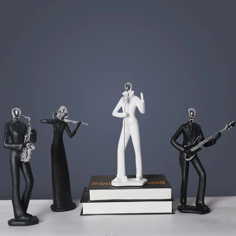 Nordic Music Figures Resin Sculpture Ornaments by Afralia™