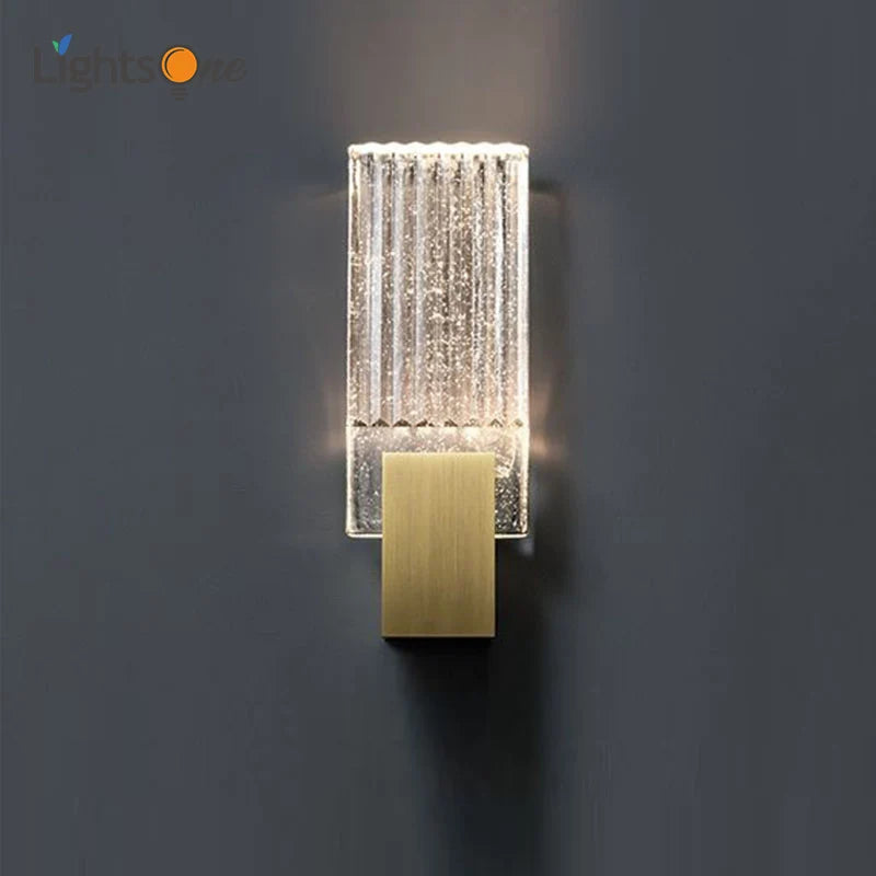 Afralia™ Crystal Wall Light: Modern Minimalist American Art Bedside Study Designer Wall Lamp