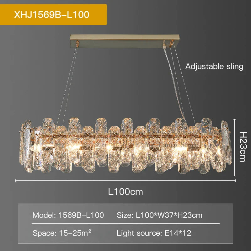 Afralia™ Crystal LED Chandelier for Elegant Living Room, Dining, Bedroom, Kitchen