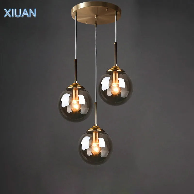 Afralia™ Glass Pendant LED Light for Dining Room Kitchen Bedroom Table Island Lighting