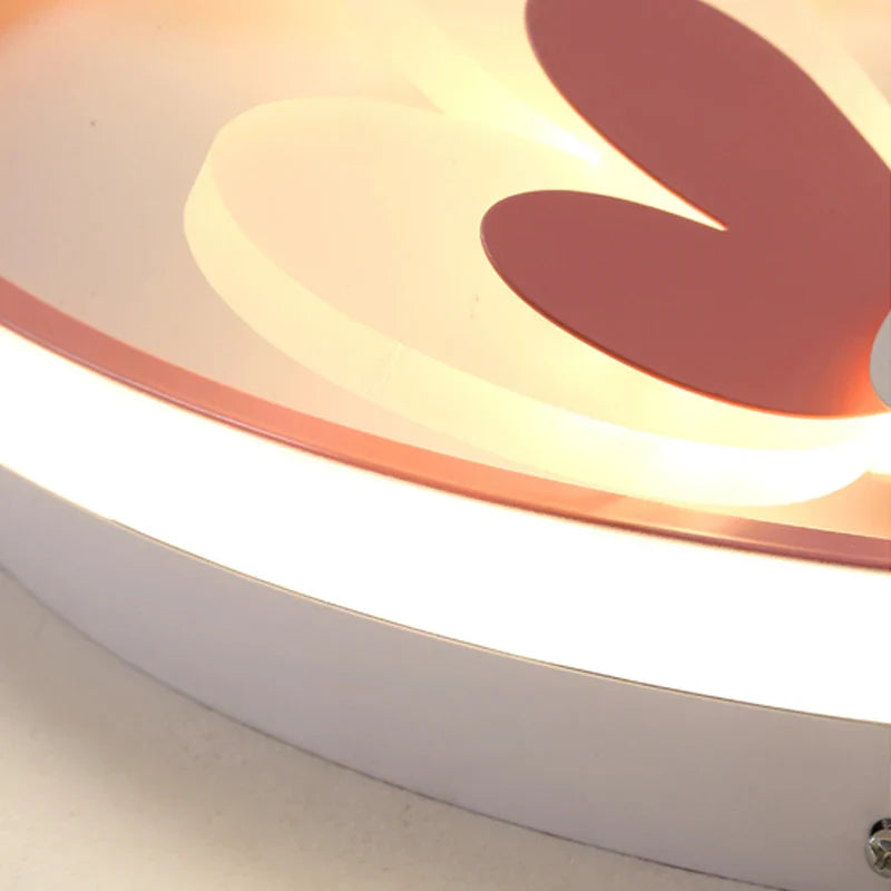 Afralia™ Pink Butterfly LED Ceiling Light for Kids Bedroom