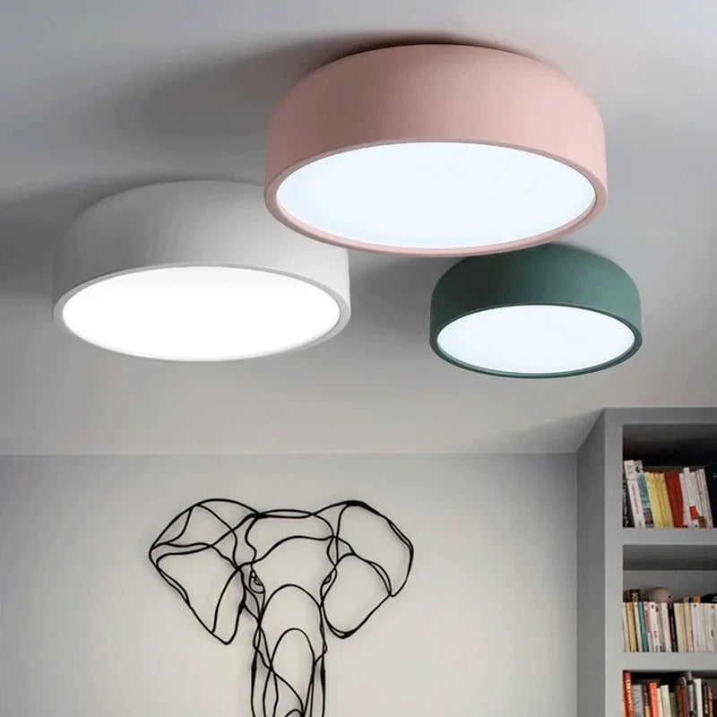 Afralia™ Circular LED Ceiling Light for Bedroom Living Room Modern Nordic Design