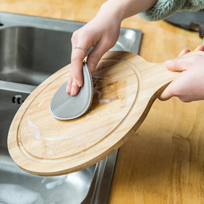 Silicone Cleaning Brush for Kitchen & Tableware Washing - Afralia™ Home Supplies
