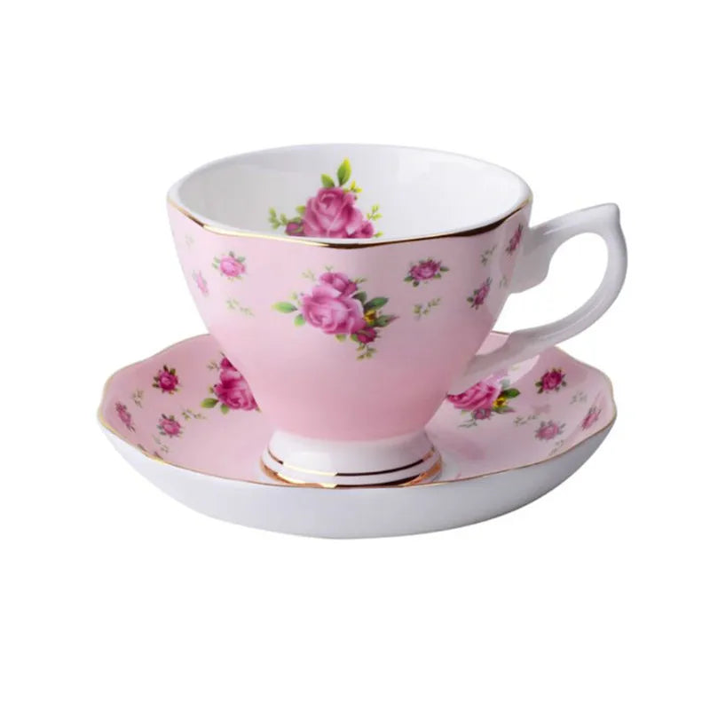 Afralia™ Luxury Ceramic Coffee Cup Set with Spoon, Ideal for Afternoon Tea Parties and Gifts