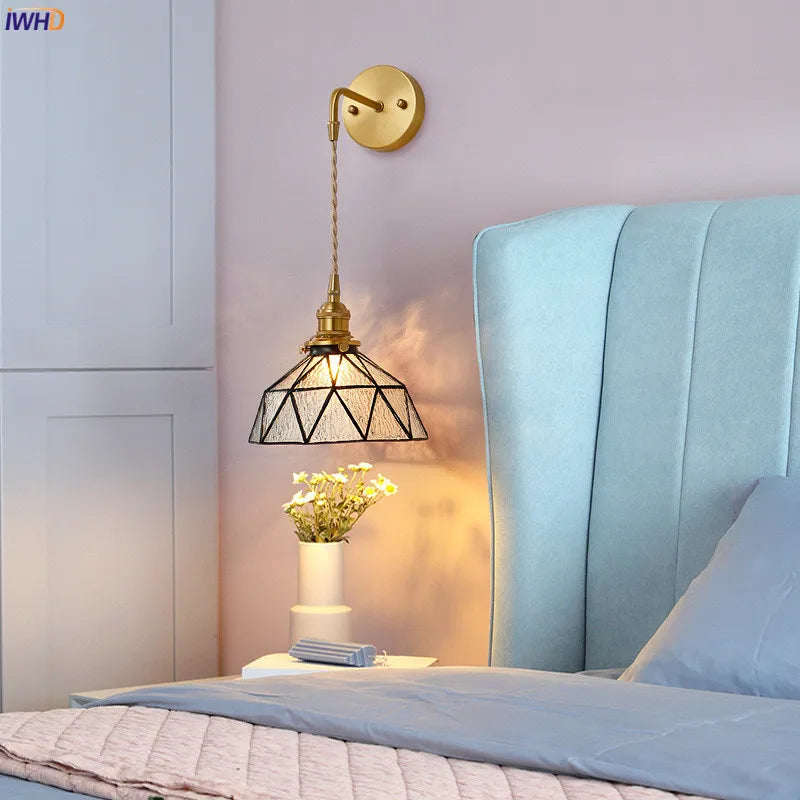 Afralia™ Nordic Copper Wall Lamp LED Wall Sconce for Bedroom Bathroom Stair Mirror