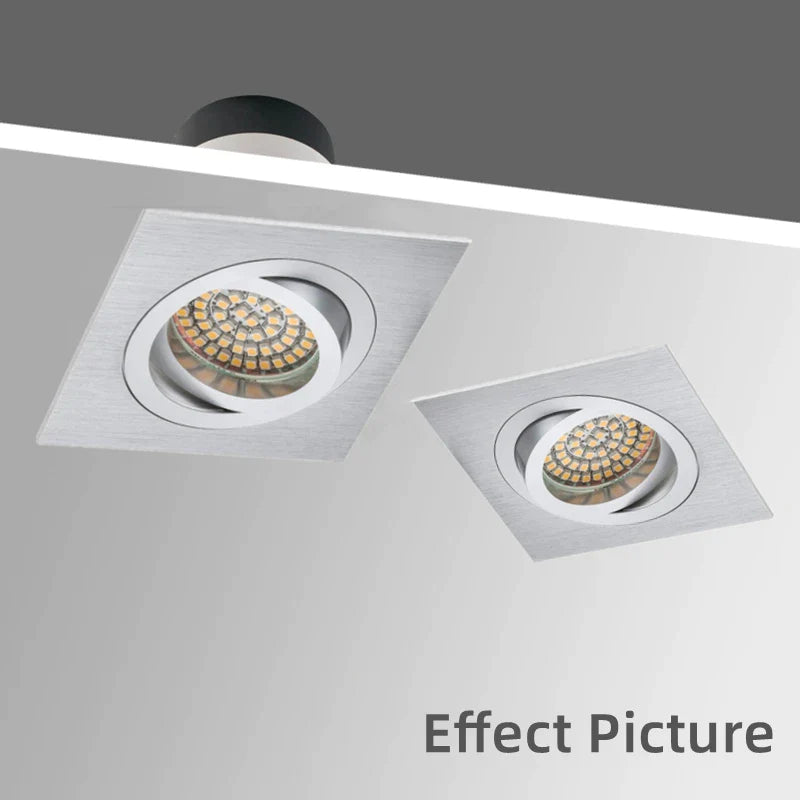 Afralia™ Adjustable LED Ceiling Downlight Frame with GU10/MR16 Holder for Spot Lighting