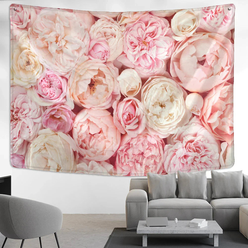 Afralia™ Flower Plant Tapestry Wall Hanging Bohemian Hippie Tapiz Room Decor