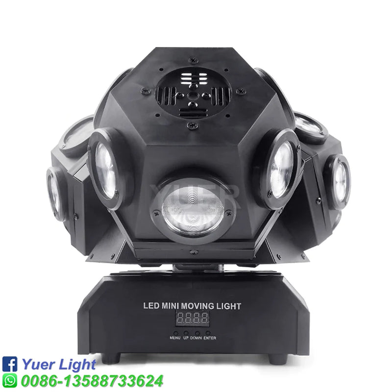 Afralia™ RGB Laser Beam Moving Head Light 18x10w DJ Disco Xmas Party Lights