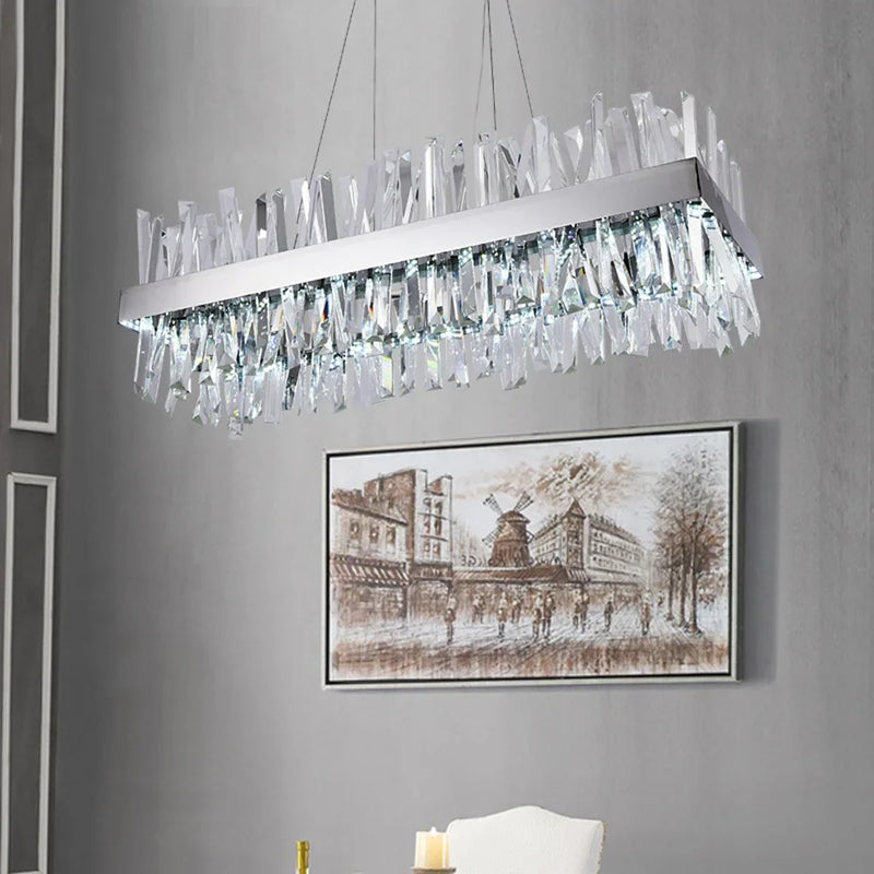 Afralia™ Modern LED Crystal Chandelier for Dining and Living Room Décor