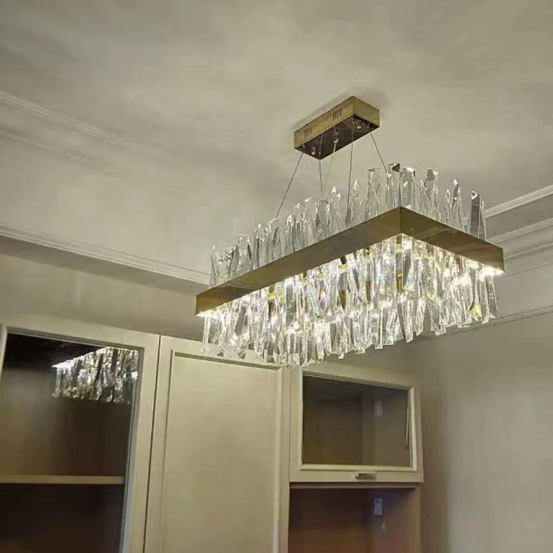 Afralia™ Modern LED Crystal Chandelier for Dining and Living Room Décor