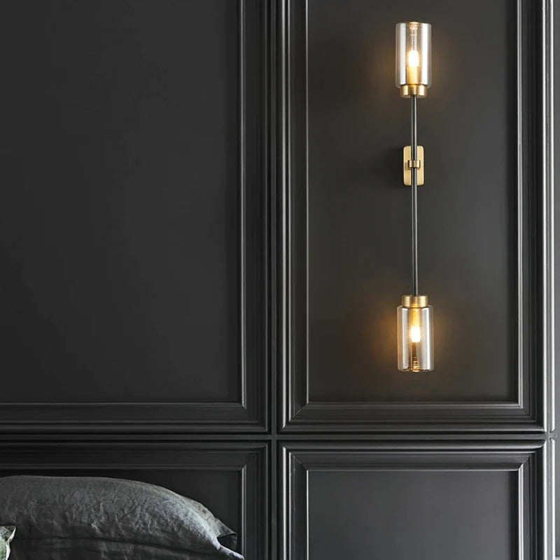 Afralia™ Postmodern Copper Wall Light for Luxury Living Room Decor