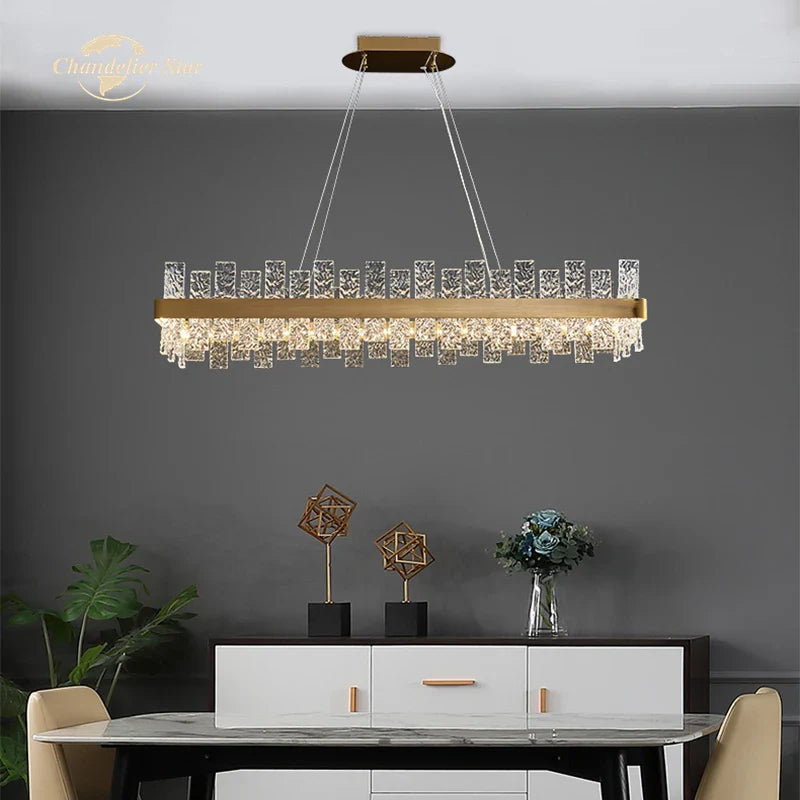 Afralia™ LED Round Glass Chandelier: Modern Nordic Stainless Steel Pendant Light for Bedroom & Living Room