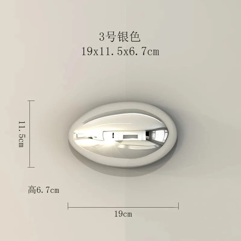 Afralia™ Silver Stone Abstract 3D Wall Hanging Handicraft for Living Room Decor