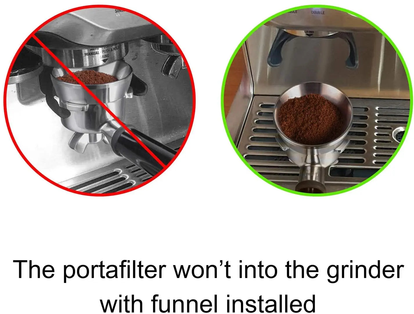 Afralia™ Stainless Steel Espresso Dosing Funnel for 54mm Breville Portafilter