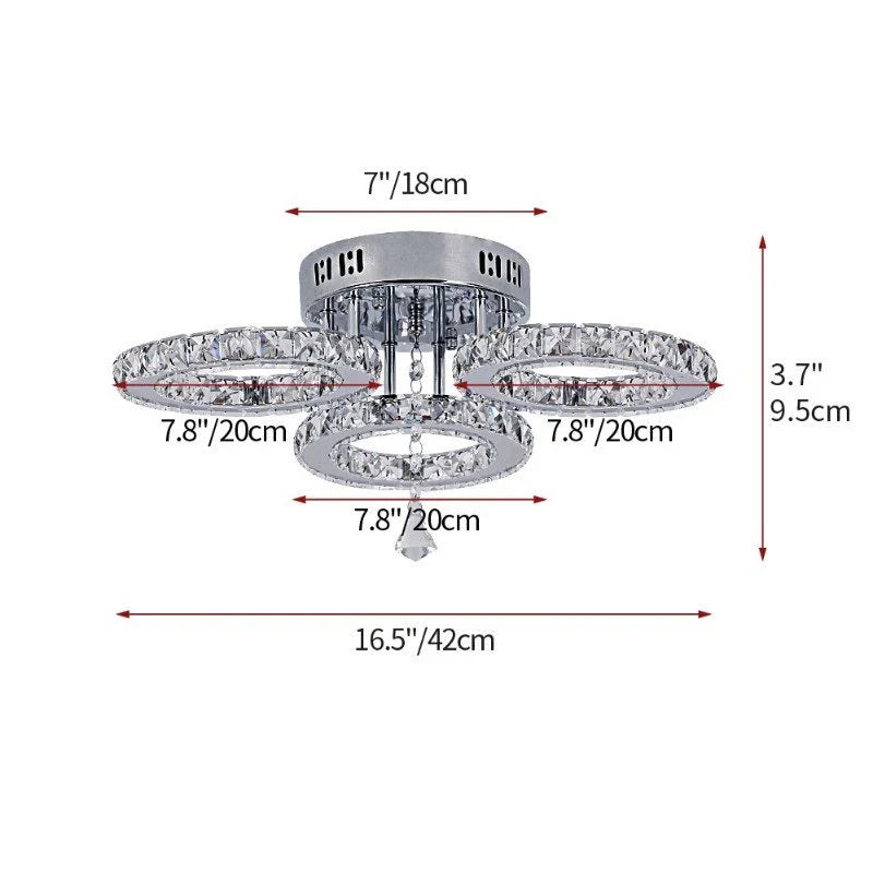 Afralia™ Crystal Nordic LED Ceiling Chandelier for Modern Indoor Lighting
