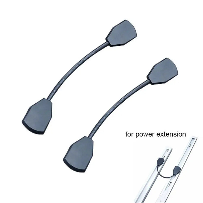 Afralia™ Track Lighting Kit: Power Cable, Line T Connector & Black/White Base