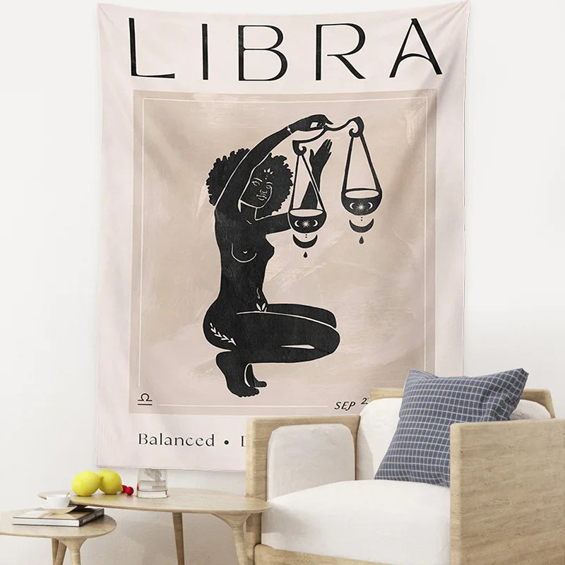 Celestial Sun Moon Constellation Tapestry by Afralia™ for Bedroom Decor